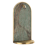 Настенный светильник зеленого цвета с бронзовой рамкой овальной формы с полкой Herbarium  варинант исполнения - 1 | Loft Concept в Омске