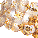 Люстра круглая золотого цвета с круглыми хрустальным элементами Solyria варинант исполнения - 7 | Loft Concept в Омске