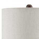 Настольная лампа из мрамора с тканевым абажуром Seductress варинант исполнения - 2 | Loft Concept в Омске