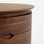 Прикроватный столик из дерева с 2-мя ящиками Moon Walnut Furniture варинант исполнения - 5 | Loft Concept в Омске