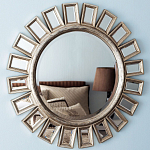 Зеркало-солнце в серебряной раме Silver Sun варинант исполнения - 1 | Loft Concept в Омске