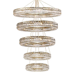 Многоярусная Люстра Elizabeth Золото Вертикальная композиция из пяти хрустальных светильников варинант исполнения - 1 | Loft Concept в Омске