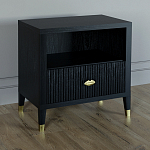 Прикроватная тумбочка с полкой Elsa Dreams Black варинант исполнения - 1 | Loft Concept в Омске