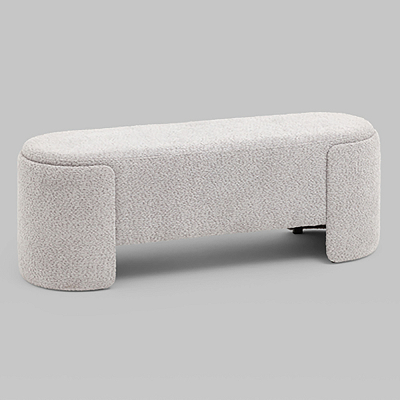Банкетка Taks букле светло-серый Серый в Омске | Loft Concept 