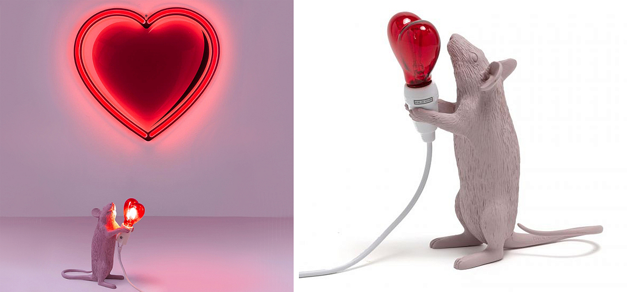 Настольная лампа Seletti Mouse Step Love USB Настольная лампа Seletti Mouse Step Love USB - Loft-Concept в Омске