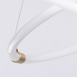 Люстра подвесная с двумя пересекающимися белыми светодиоидными кольцами Luke Lampco Tracer Lamp варинант исполнения - 7 | Loft Concept в Омске