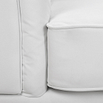 Кресло низкое с мягкой обивкой из велюра на 4-х ножках из массива березы Sophie Armchair white варинант исполнения - 6 | Loft Concept в Омске