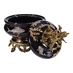 Шкатулка черного цвета с бронзовым ангелом Eden Garden варинант исполнения - 4 | Loft Concept в Омске