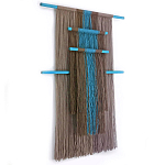 Дизайнерское Панно Макраме из хлопковых нитей Japan Wall Panel Blue варинант исполнения - 1 | Loft Concept в Омске