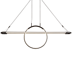 Светодиодная люстра Black LED Circle and Oval Lamp варинант исполнения - 1 | Loft Concept в Омске