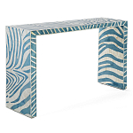Консоль Дизайнерская Kenya Console ZEBRA Bone Inlay blue варинант исполнения - 4 | Loft Concept в Омске