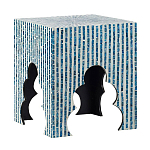 Приставной столик с инкрустацией раковинами устриц Bone Inlay варинант исполнения - 6 | Loft Concept в Омске