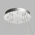 Люстра с тремя кольцами цвета хром и прозрачными хрустальными шарами по периметру Sacramento Transparent Balls Chandelier варинант исполнения - 11 | Loft Concept в Омске