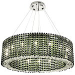 Круглая люстра с хрустальными подвесками хром Crystal Art Chrome Green Chandelier 16 варинант исполнения - 2 | Loft Concept в Омске