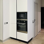 Угловой кухонный гарнитур Жемчужный белый Серый Clarke Kitchen Set White Grey варинант исполнения - 2 | Loft Concept в Омске