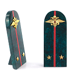 Сувенир Погон МВД из натурального камня змеевик Souvenir Epaulets варинант исполнения - 2 | Loft Concept в Омске