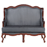 Диван двухместный из натурального бука цвета антрацит Solid Luxury варинант исполнения - 1 | Loft Concept в Омске