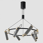 Люстра круглая с 9-ю цилиндрическими плафонами на магнитном креплении Bronze Concert варинант исполнения - 4 | Loft Concept в Омске