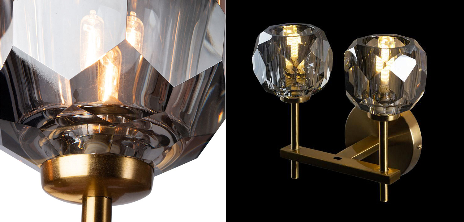 Бра Boule de Cristal Double Sconce smoky - Loft-Concept в Омске