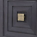 Тумба черная из дерева двухдверная Geometric Double Door Nightstand варинант исполнения - 2 | Loft Concept в Омске