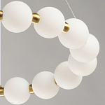 Люстра круглая с матовыми белыми шарами PEARLS Suspension варинант исполнения - 9 | Loft Concept в Омске