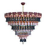 Люстра круглая с декором из разноцветных элементов в виде листьев Changing Seasons варинант исполнения - 3 | Loft Concept в Омске