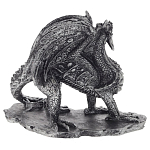 Декоративная статуэтка Дракон Dragon Black Silver Statuette варинант исполнения - 4 | Loft Concept в Омске