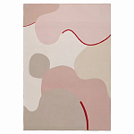 Плед из хлопка бежевого цвета с абстрактным принтом Elysian Flow Peach варинант исполнения - 1 | Loft Concept в Омске