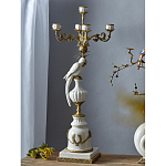 Подсвечник белый Попугай из фарфора с бронзовыми элементами Eden Garden варинант исполнения - 4 | Loft Concept в Омске