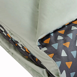 Постельное белье из сатина с принтом треугольники 150х200 см Triangular Dreams варинант исполнения - 4 | Loft Concept в Омске