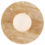 Бра в виде диска с плафоном из матового белого стекла Marble Glow варинант исполнения - 3 | Loft Concept в Омске