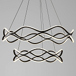 Люстра подвесная с волнообразным черным каркасом Black Tsunami варинант исполнения - 1 | Loft Concept в Омске