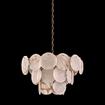 Люстра трехъярусная с подвесками из округлых элементов Cryptocrystalline Stone варинант исполнения - 2 | Loft Concept в Омске