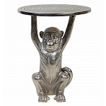 Столик с подстольем в виде обезьянки Bombay Nickel варинант исполнения - 2 | Loft Concept в Омске