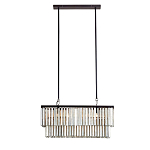 Люстра линейная прямоугольная с подвесками из натурального перламутра Nacre варинант исполнения - 1 | Loft Concept в Омске