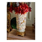 Ваза из фарфора на бронзовом основании Turquoise Blooming Garden варинант исполнения - 9 | Loft Concept в Омске