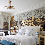 Обои ручная роспись в стиле Арт-деко Rateau Colourway SC-243 on Deep Rich Gold gilded paper варинант исполнения - 1 | Loft Concept в Омске