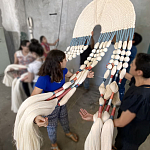 Настенное украшение из нитей Корона с кисточками Crown Wall Hanging варинант исполнения - 3 | Loft Concept в Омске