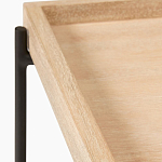 Консоль деревянной столешницей и полкой Wooden Table Top and Shelf варинант исполнения - 2 | Loft Concept в Омске