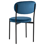 Стул с круглым сиденьем на металлическом основании ALFIE CHAIR Blue варинант исполнения - 4 | Loft Concept в Омске