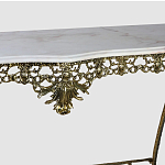 Консоль из бронзы с мраморной прямоугольной столешницей Bronze Console варинант исполнения - 2 | Loft Concept в Омске