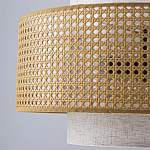 Подвесной светильник с декоративным поясом из плетеного бамбука Biuloggicu варинант исполнения - 7 | Loft Concept в Омске