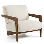 Кресло Avalon White Boucle из массива ореха варинант исполнения - 1 | Loft Concept в Омске