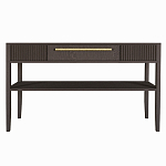 Дизайнерская Консоль с полкой и ящиком Primo Темный орех варинант исполнения - 8 | Loft Concept в Омске