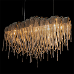 Люстра подвесная с металлическими цепочками и изогнутыми металлическими дугами 72 см Atlantis Chain варинант исполнения - 8 | Loft Concept в Омске