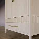 Шкаф платяной Primo с выдвижными ящиками шпон Черный дуб варинант исполнения - 5 | Loft Concept в Омске