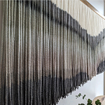 Пейзаж из нитей Макраме Wall decor Black and White Landscape варинант исполнения - 2 | Loft Concept в Омске
