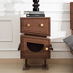 Тумбочка прикроватная с ящиком и дверцей Робот Robot Desk варинант исполнения - 1 | Loft Concept в Омске