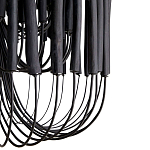 Люстра черная с несколькими ярусами деревянных палочек Bright Wooden Chandelier варинант исполнения - 6 | Loft Concept в Омске