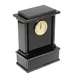 Часы настольные черные из натурального камня Обсидиан Stone Clock варинант исполнения - 2 | Loft Concept в Омске